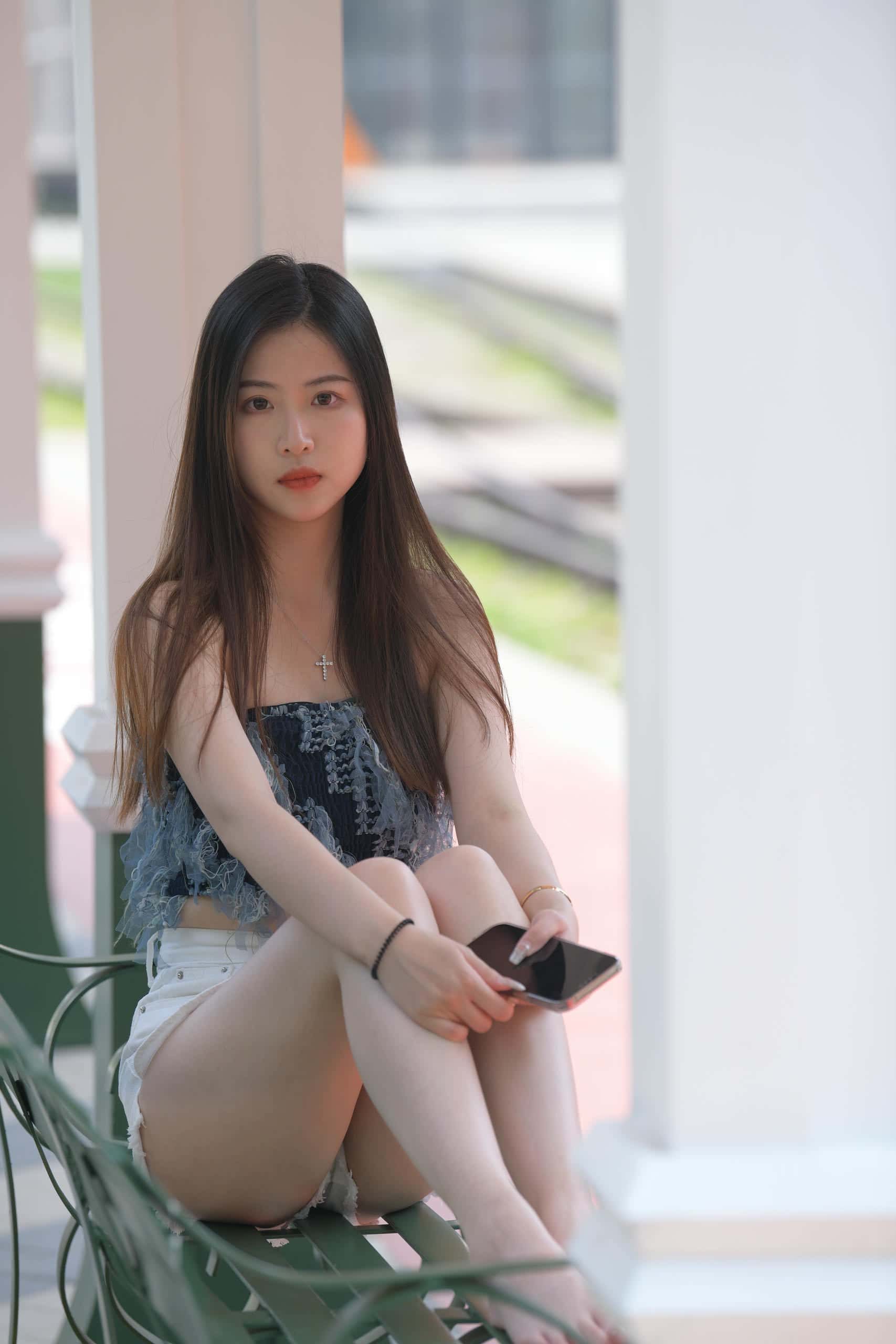 图片[1]-特别清纯的热裤姑娘，忒好看了【770P】F6241-街图社