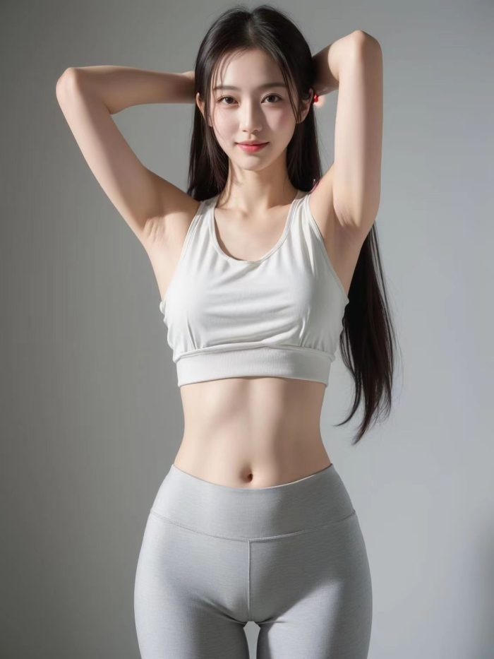 AI瑜伽裤清纯妹子系列图-街图社